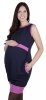 MijaCulture – 3in1 Elent Maternity & Nursing Pregnancy Dress easy breastfeeding Fiona 7111 Navy / Pink